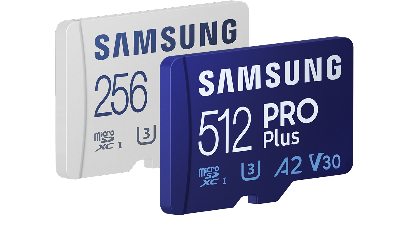 轻微斜放于右侧方框中的 512 PRO Plus 和 256 EVO Plus 产品，相互重叠。