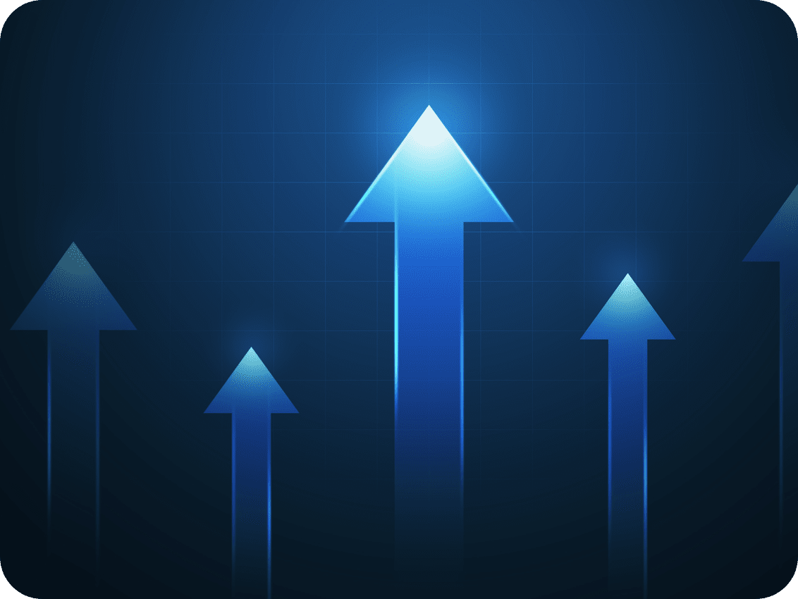 four arrows facing up envisioning the enhanced power solutions