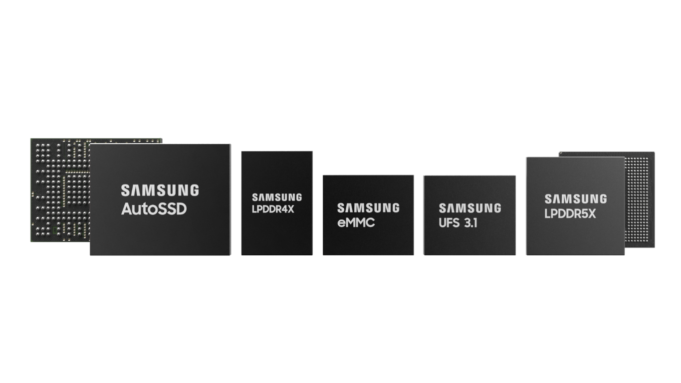 삼성 AutoSSD 오토모티브 낸드, 삼성 LPDDR4X, 삼성 eMMC 오토모티브 낸드, 삼성 UFS 3.1 오토모티브 낸드, 삼성 LPDDR5X