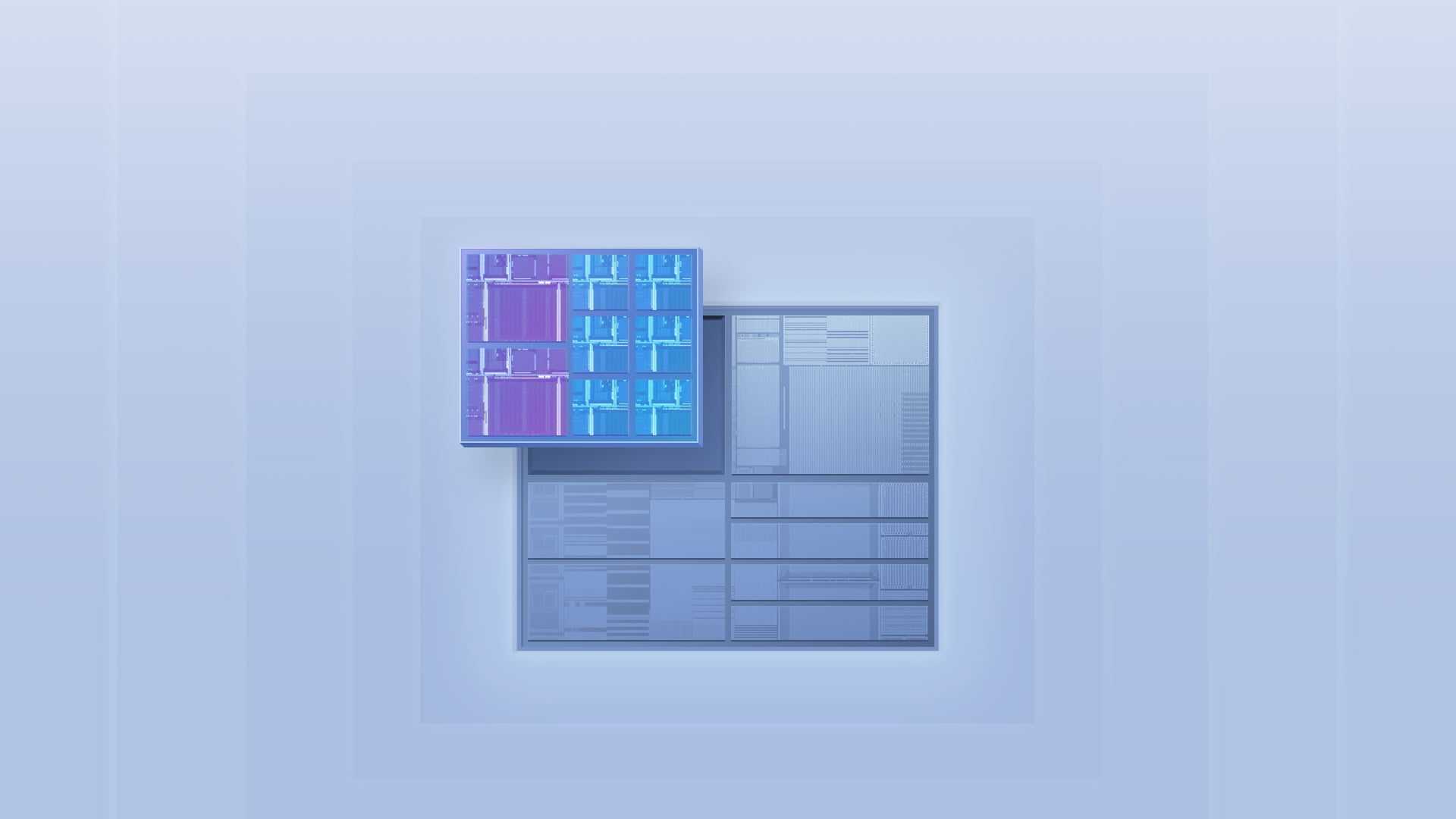 a block diagram of the Exynos 1330's CPU that consists of two big CPUs for performance and six little CPUs for power efficiency