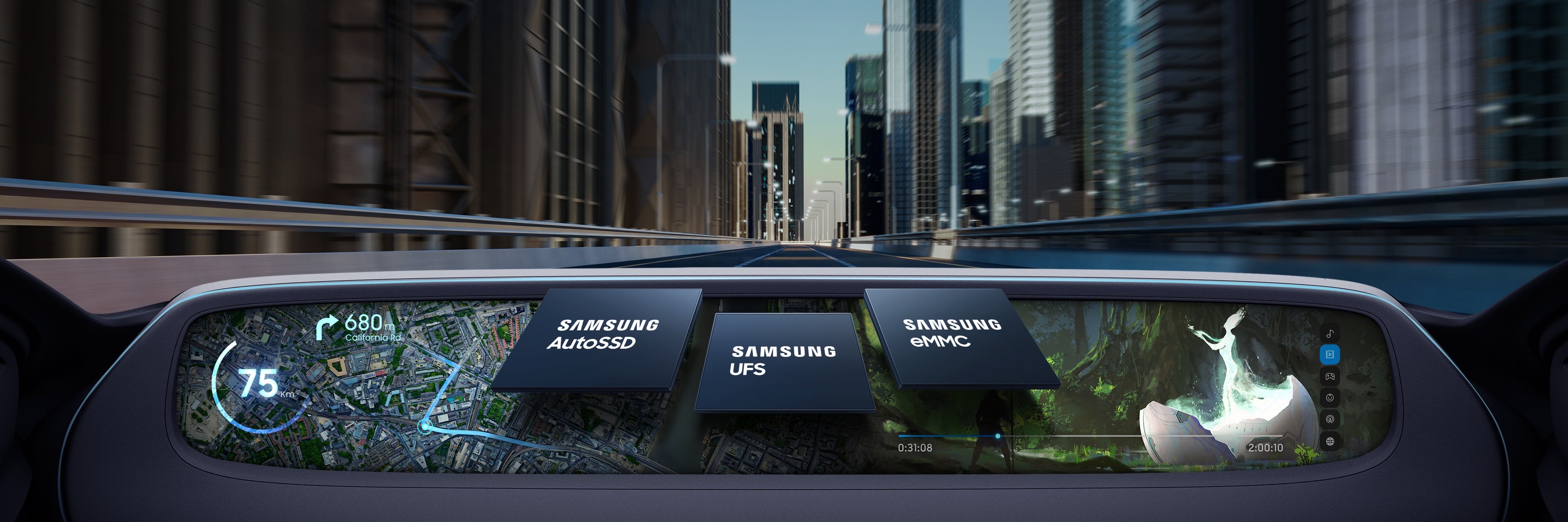 Enlarged storage, enhanced driving pleasure