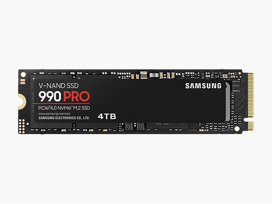 三星 990 PRO 固态硬盘是一款配备 PCIe 4.0 M.2 NVMe 接口的 4TB V-NAND 存储设备。