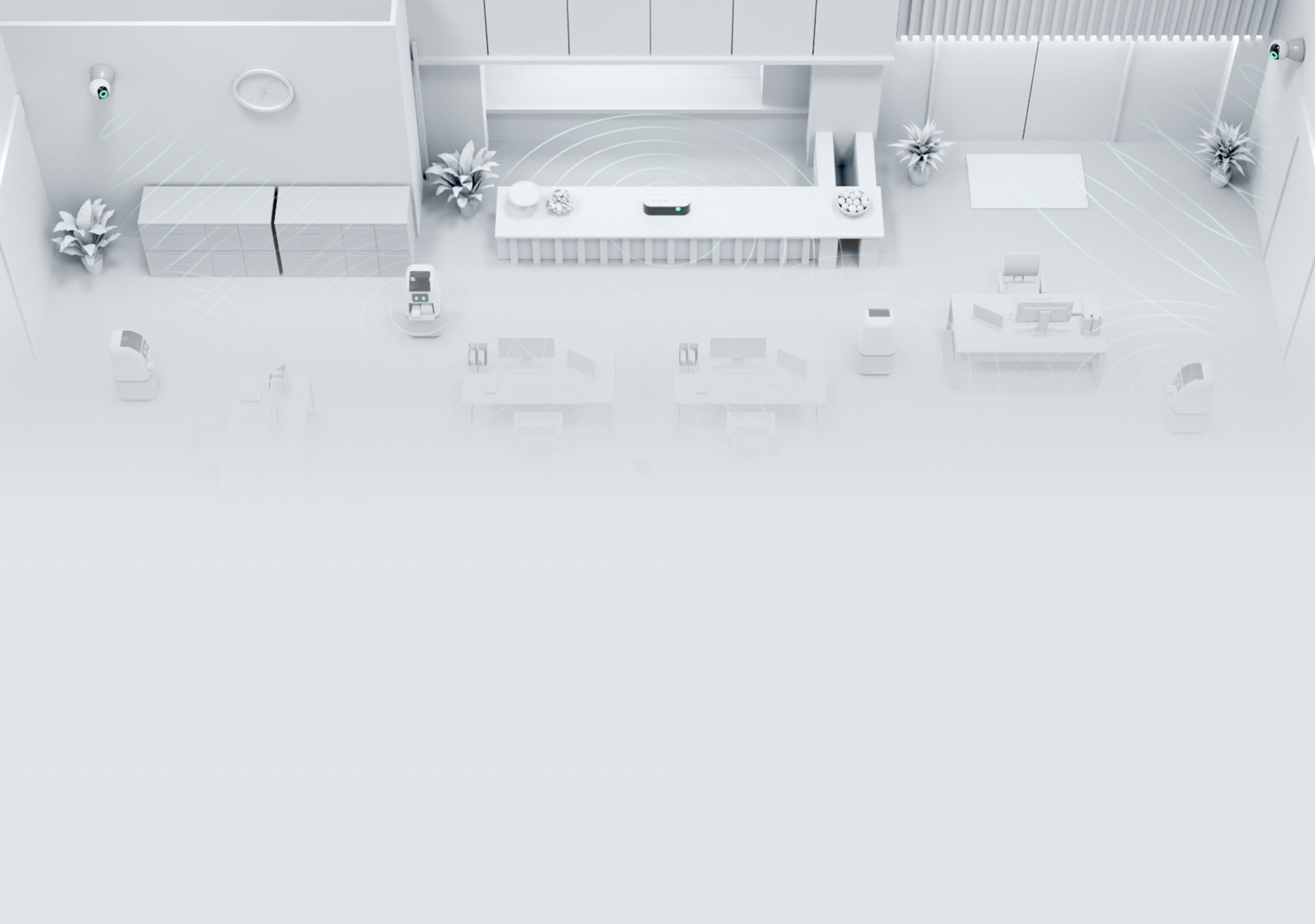 通过MUIC 算法功能，用 ISOCELL Vizion 63D 产品的功能之一就是可以让多个机器人同时移动桌子之间，而不会产生干扰。