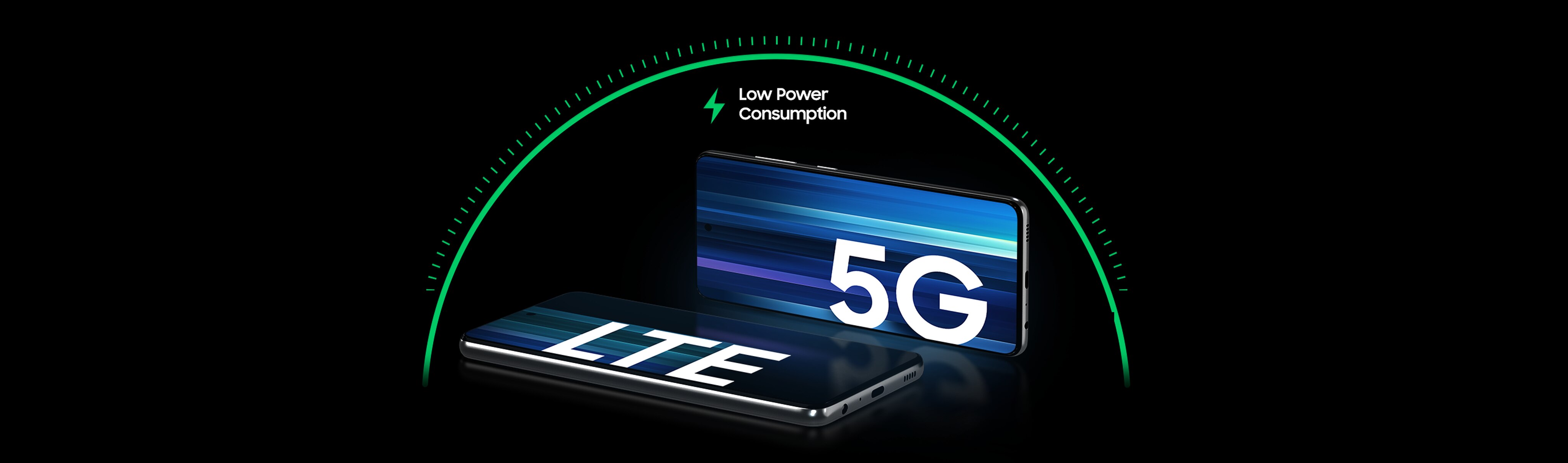 LTE 和 5G 智能手机性能在低功耗指标下显示